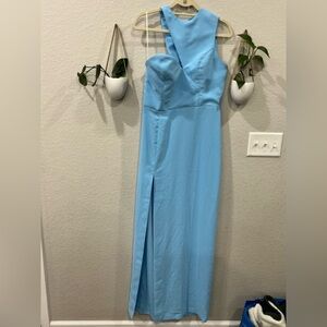 Amanda Uprichard dress Gilda gown women’s Blue Long Dress Size Medium